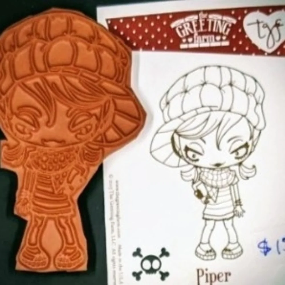 Piper Kids Rubber Stamp - Orange